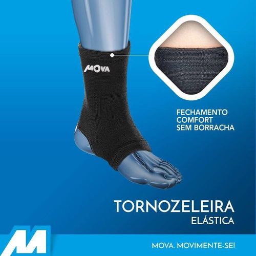Tornozeleira Elástica Preta - Mova