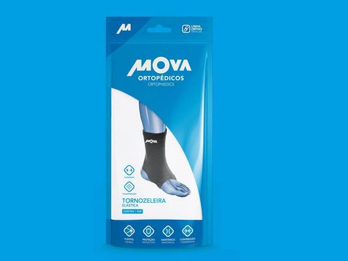 Tornozeleira Elástica Preta - Mova