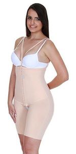 Cinta-Modeladora-sem-Busto-Perna-Curta-e-Fecho-Frontal-Cor-Chocolate---Nova-Forma-14101