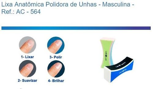 Lixa Anatômica Polidora De Unhas Podo Pauher - Ortho Pauher