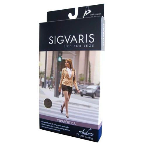 Meia Calça Elástica Gestante Audace Compressão 15-20mmHg - Natural - Sigvaris 120A