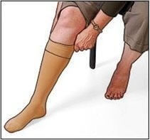 Meia Elástica Panturrilha 3/4 Select Comfort Premium Compressão 20-30mmHg - Ponta Aberta - Sigvaris 862 Natural - Longa
