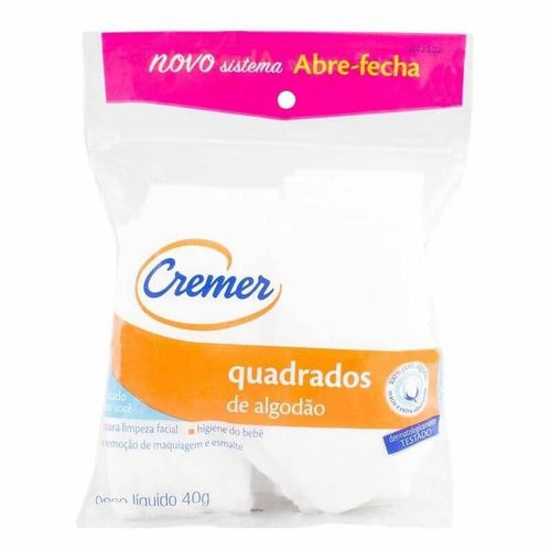 Algodão Branco em Quadrados 40g - Cremer