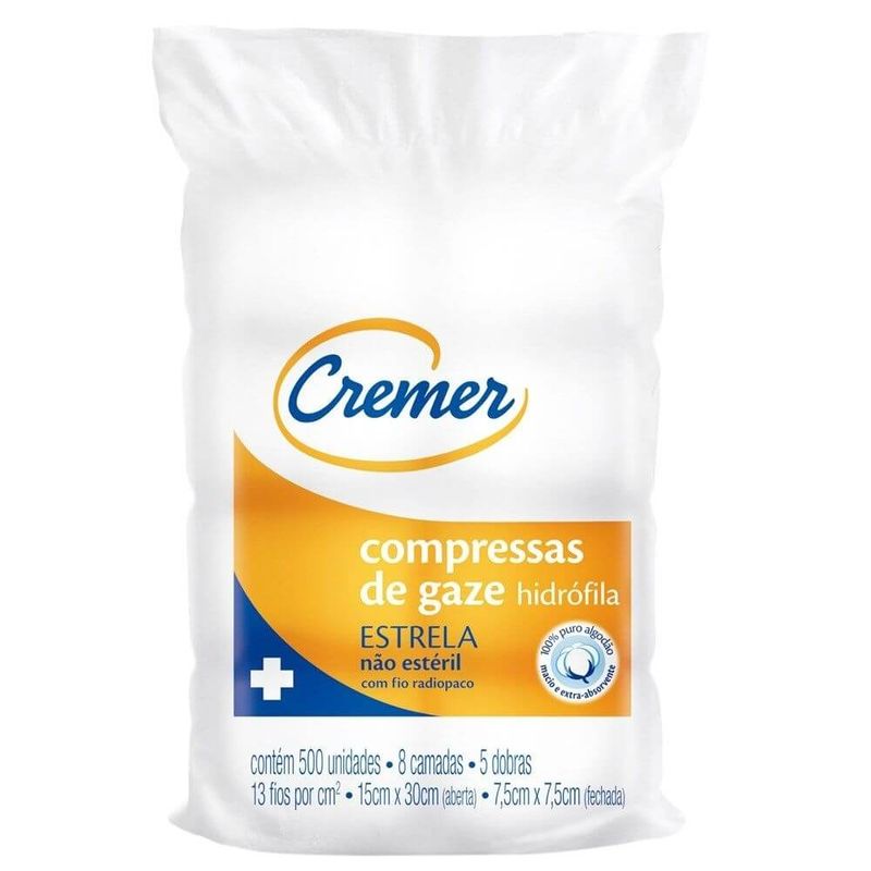 Compressa-De-Gaze-Estrela-nao-Esteril-13-fios---500-unidades---Cremer