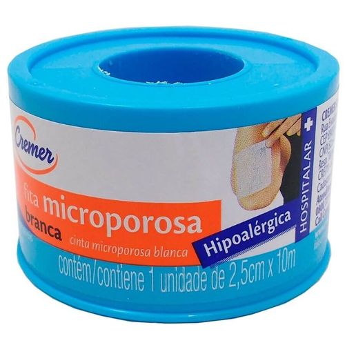 Fita Microporosa Branca 2,5cm X 10m - Cremer