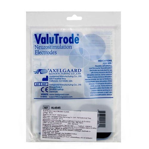 Eletrodo VL4545 5x5cm Quadrado - Valutrode