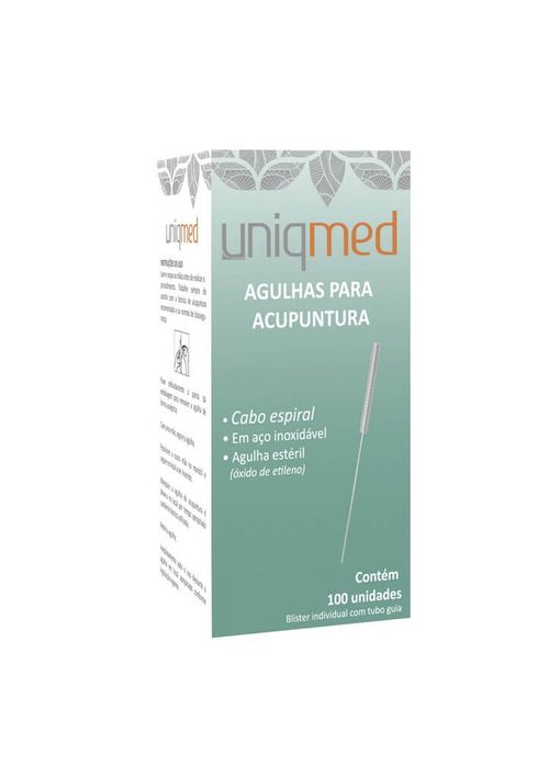 Agulha para Acupuntura 0,25x30mm - Caixa 100 unidades - UniqMed