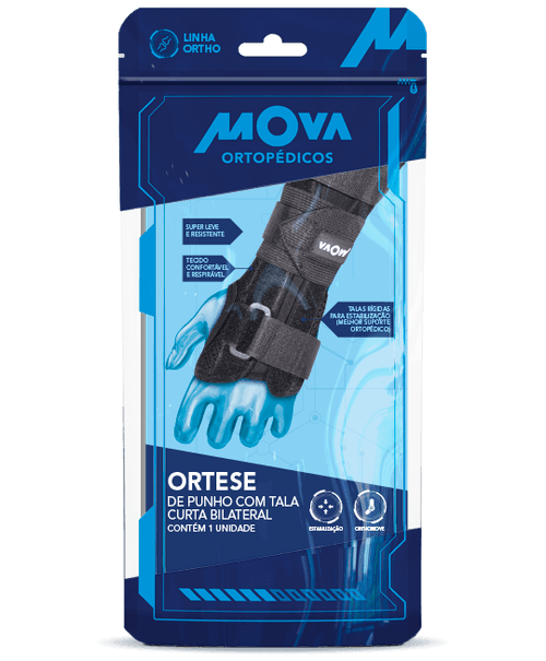 Órtese de Punho em Neoprene com Tala Curta Bilateral - Mova