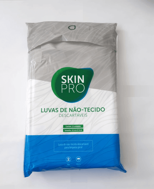 Luvas em Não-Tecido para Banho e Limpeza - 25un - SkinPro