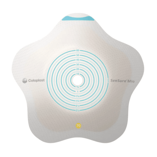 Base Adesiva Sensura MIO Concave 70mm Rec 10-65mm - 5un - Coloplast 18530