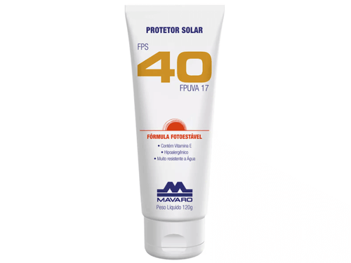 Protetor Solar FPS 40 - 120g - Mavaro