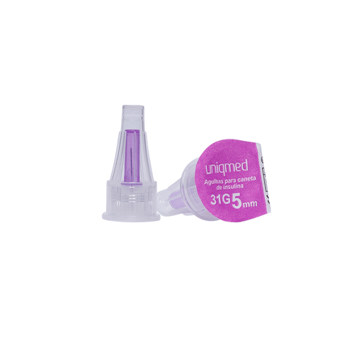 Agulhas para Caneta de Insulina 5mm 31G - Kit 7un - UniqMed