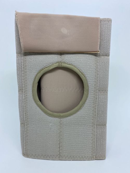 Cinta Suporte Bolsa de Ostomia com Velcro 4 Elásticos Bege - Flambé XGG