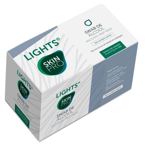 Swab de Álcool Lights (6,5cmx3cm) - 100un - SkinPro