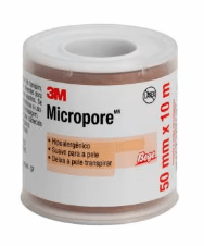 Fita Hipoalergênica MICROPORE BEGE 50mm x 10m - 3M