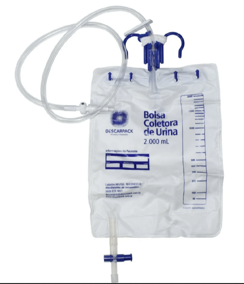 Bolsa Coletora de Urina Sistema Fechado 2000ml - Descarpack