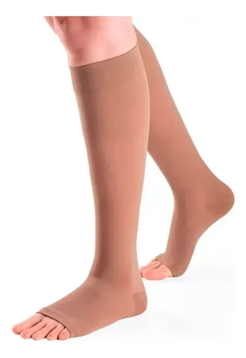 Meia Elástica Panturrilha Ever Sheer Compressão 20-30mmHg Aberta Natural Escuro - Sigvaris 782