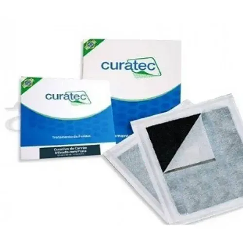 Curativo de Carvão Ativado com Prata 10 x 10cm - UN - Curatec